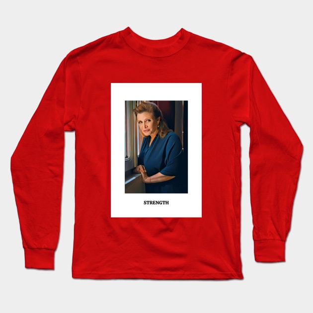 Strength Tarot Card - Carrie Fisher Long Sleeve T-Shirt by Hoydens R Us